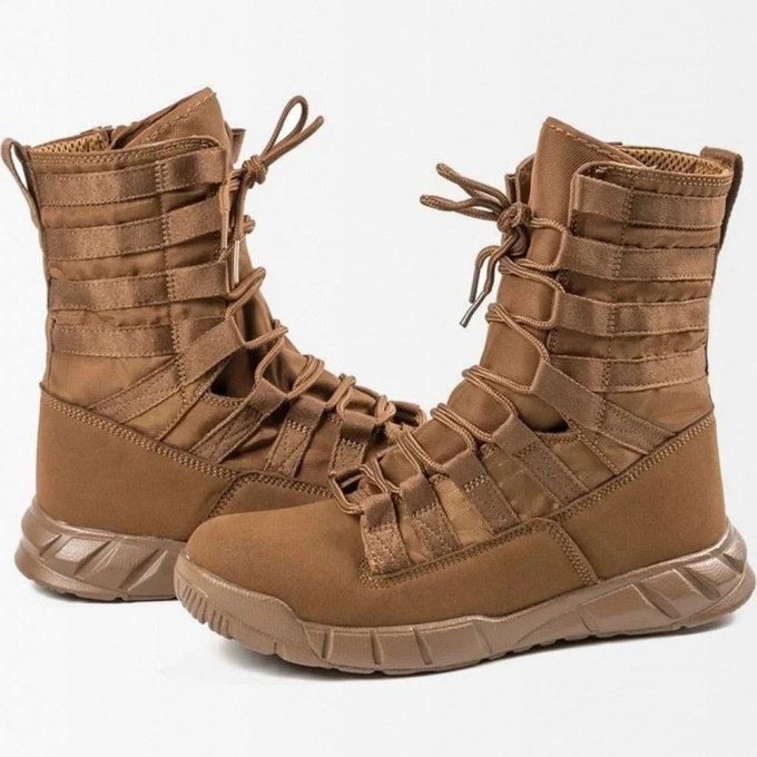 Leichte taktische Trainingsstiefel aus Kunstwildleder – Coyote Braun – Bild 2