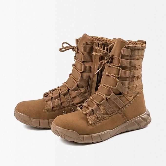 Leichte taktische Trainingsstiefel aus Kunstwildleder – Coyote Braun – Bild 3