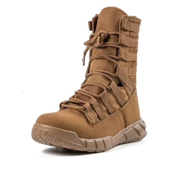 Leichte taktische Trainingsstiefel aus Kunstwildleder – Coyote Braun – Bild 4