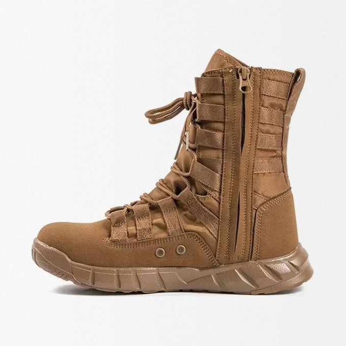 Leichte taktische Trainingsstiefel aus Kunstwildleder – Coyote Braun – Bild 5