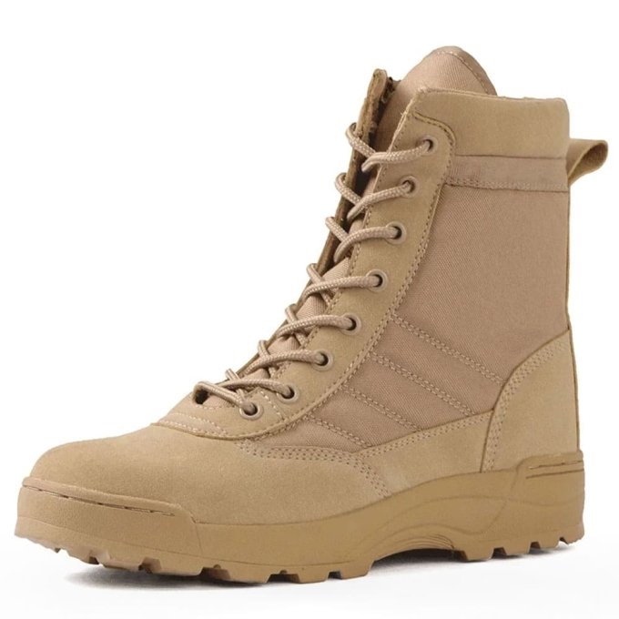 Leichte taktische Stiefel mit Reißverschluss in Desert Tan