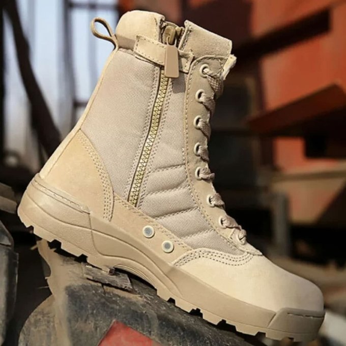 Leichte taktische Stiefel mit Reißverschluss in Desert Tan – Bild 4