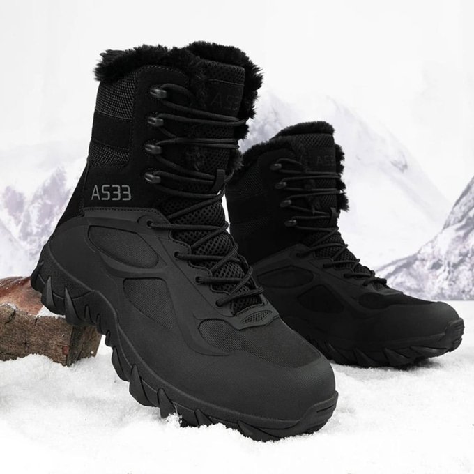 Leichte, wintertaugliche taktische Kampfstiefel – Schwarz