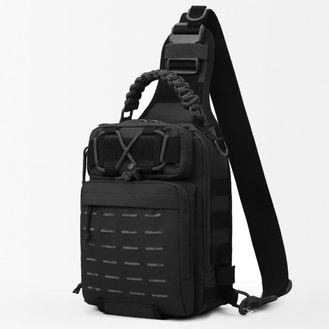 Mittlerer Taktik-Slingbag mit Laser-Cut MOLLE-System – Bild 6