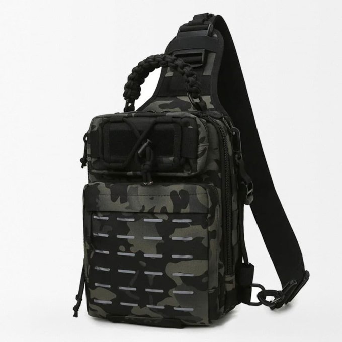 Mittlerer Taktik-Slingbag mit Laser-Cut MOLLE-System – Bild 7