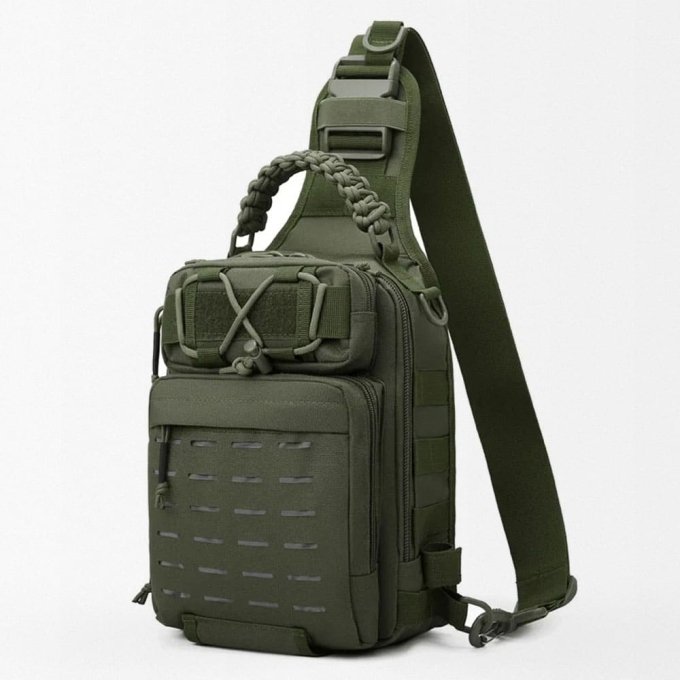 Mittlerer Taktik-Slingbag mit Laser-Cut MOLLE-System – Bild 8