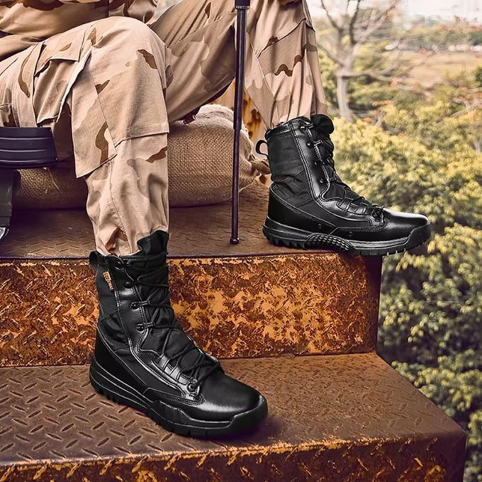 Leichte taktische Herrenstiefel – Schwarz – Bild 2