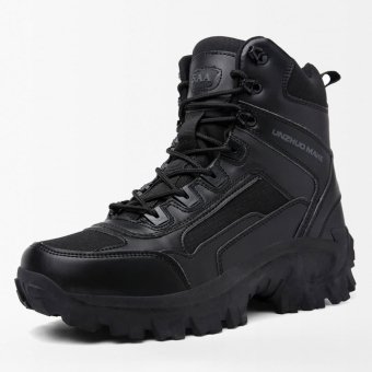 Taktische Wanderstiefel mit mittlerem Schnitt in Schwarz "Huile"