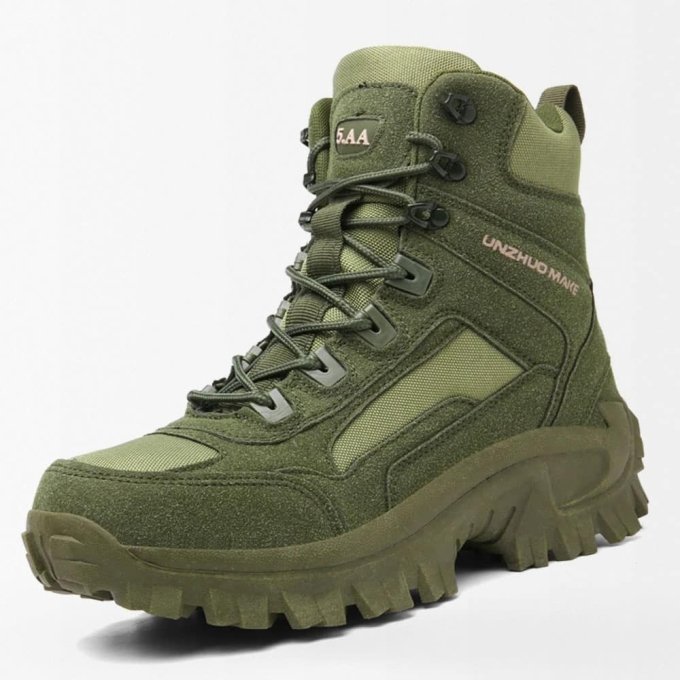 Taktische Mid-Cut Wanderschuhe in Olivgrün "Huile"