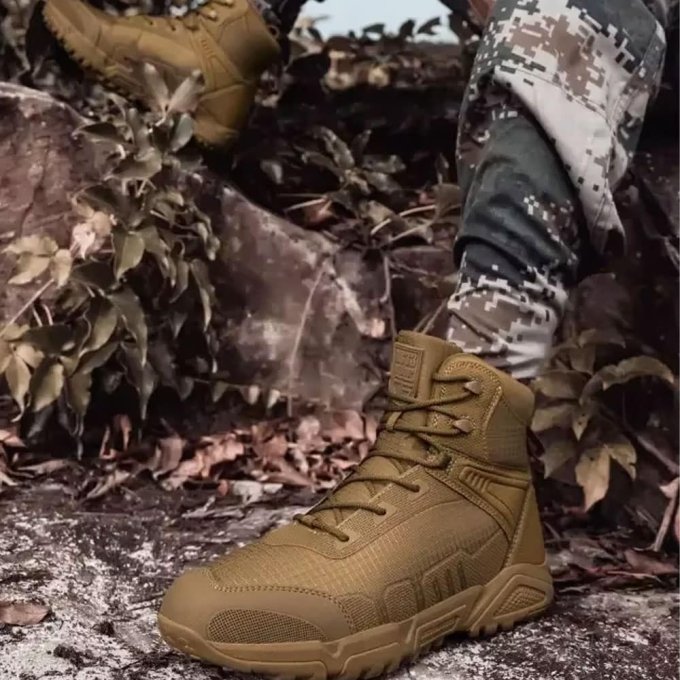 Mittelhohe taktische Wanderschuhe in Coyote-Braun – Bild 6