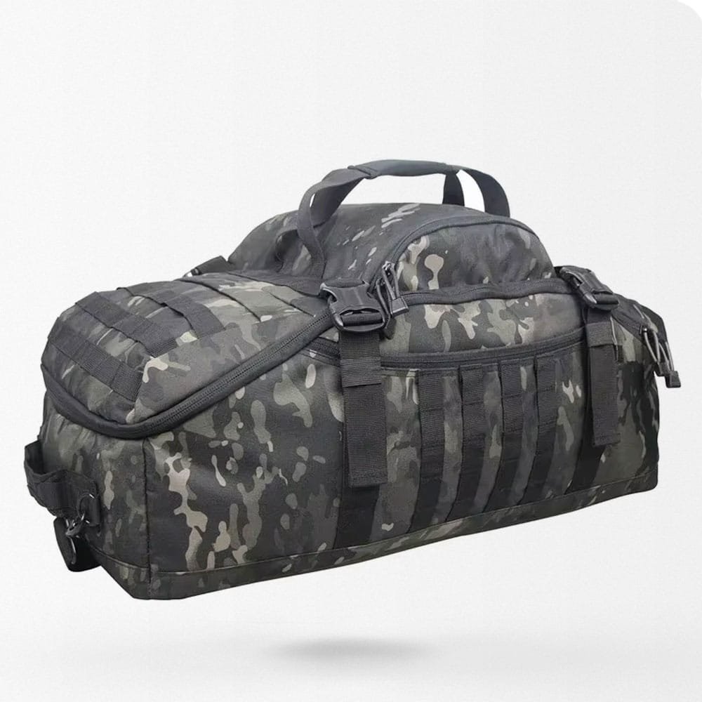 Schwarzer Multicam-Militär-Dufflebag