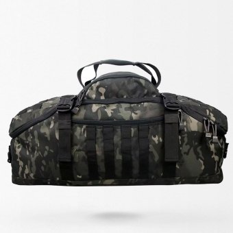 Multicam black military duffle bag
