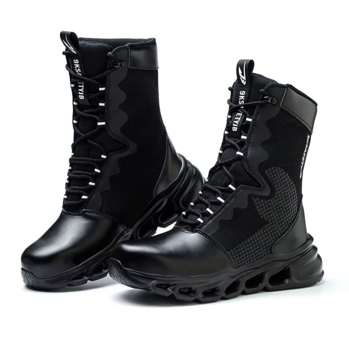 Schwarze Militär-Sicherheitsstiefel – Bild 2