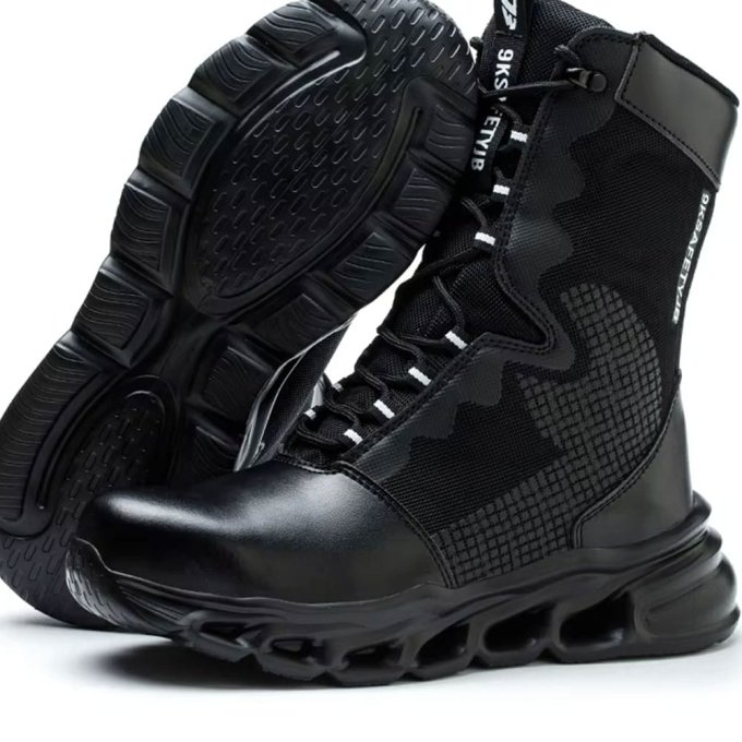 Schwarze Militär-Sicherheitsstiefel – Bild 3