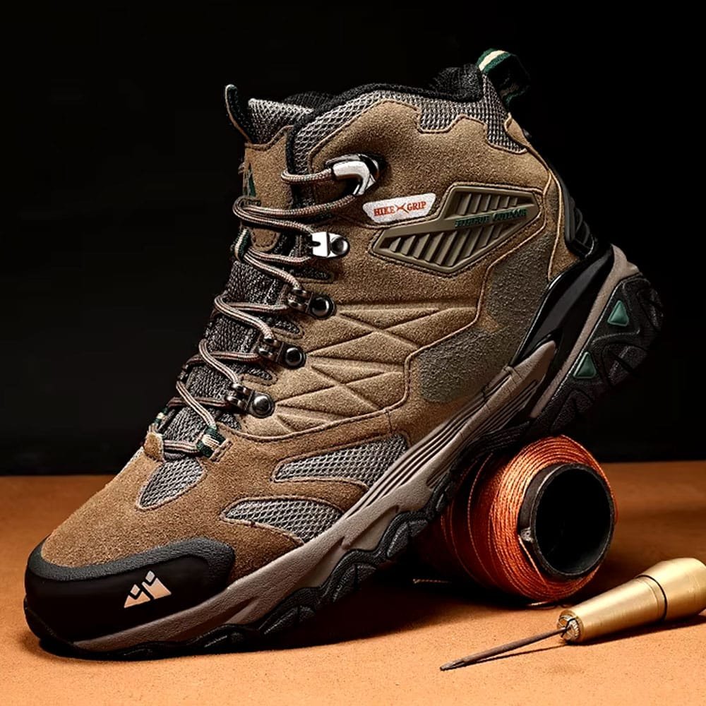 Wasserabweisende Wildleder-Wanderstiefel in Braun – Bild 3