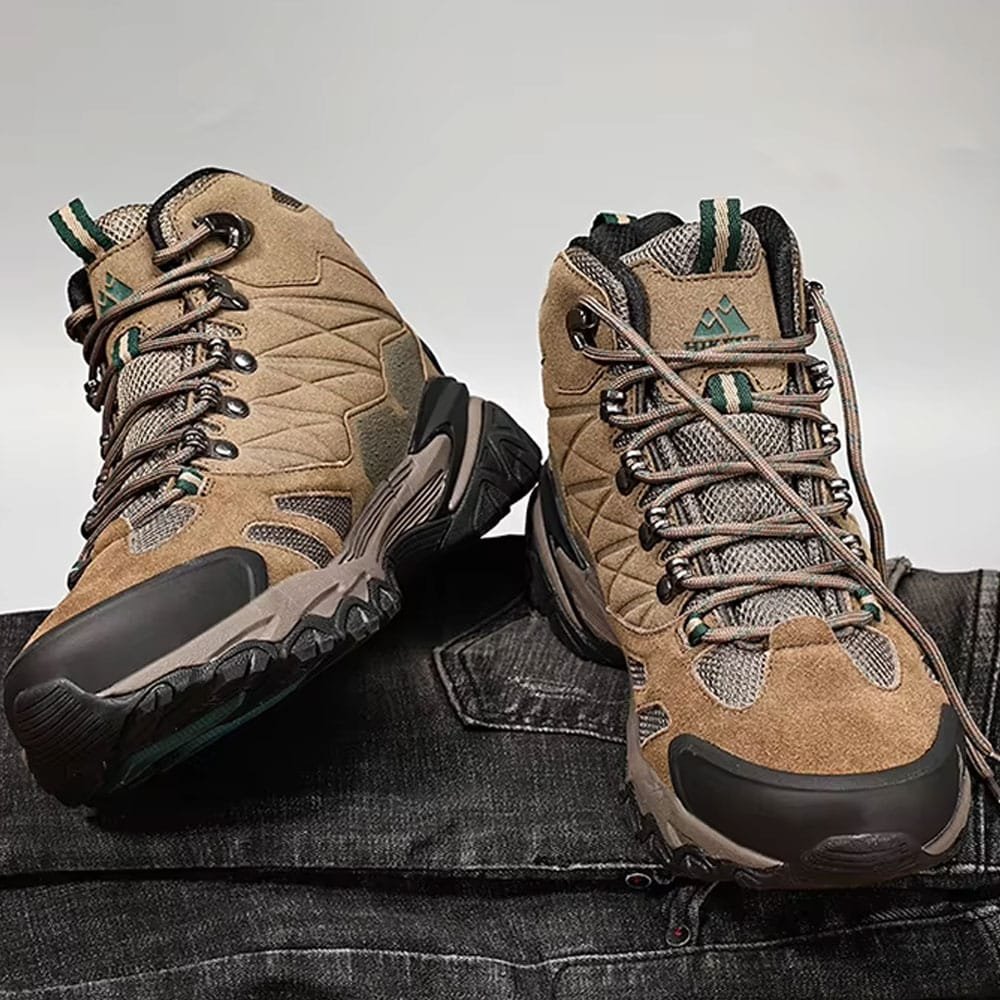 Wasserabweisende Wildleder-Wanderstiefel in Braun – Bild 2