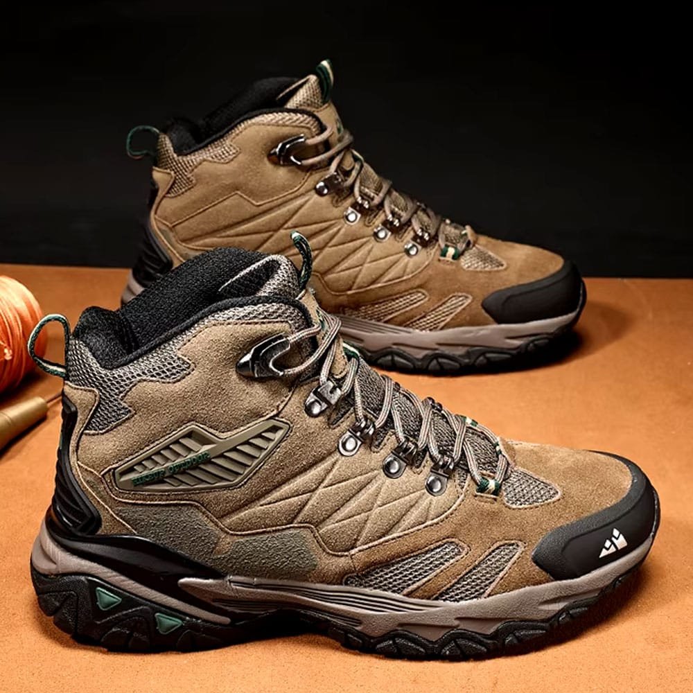 Wasserabweisende Wildleder-Wanderstiefel in Braun – Bild 4