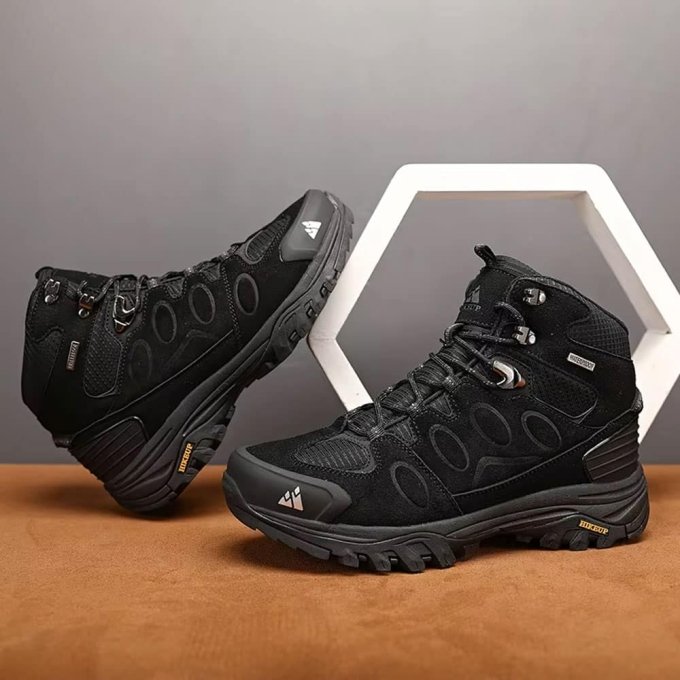 Schwarze Wildleder-Wanderschuhe Hikeup – Bild 2
