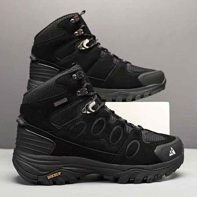 Schwarze Wildleder-Wanderschuhe Hikeup – Bild 5