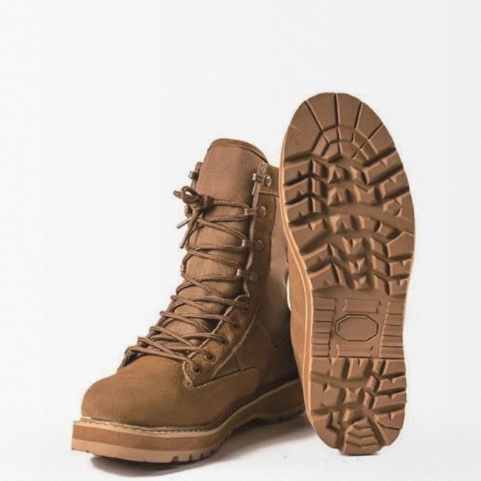 Wildleder-Militärstiefel – Coyote-Braun – Bild 3