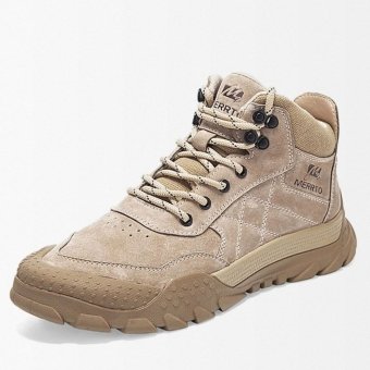 Taktische Rindsleder-Casual-Stiefeletten in Desert Tan