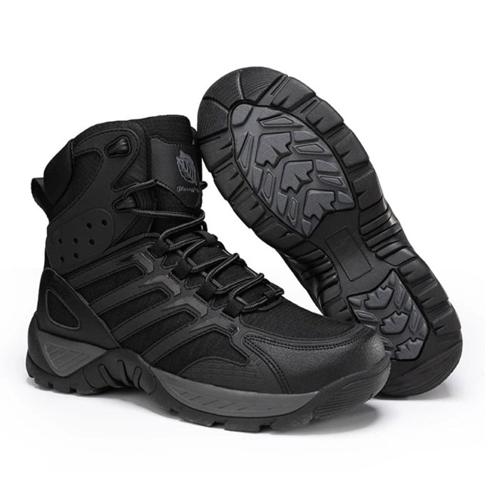 Schwarze taktische Wanderstiefel – Bild 2