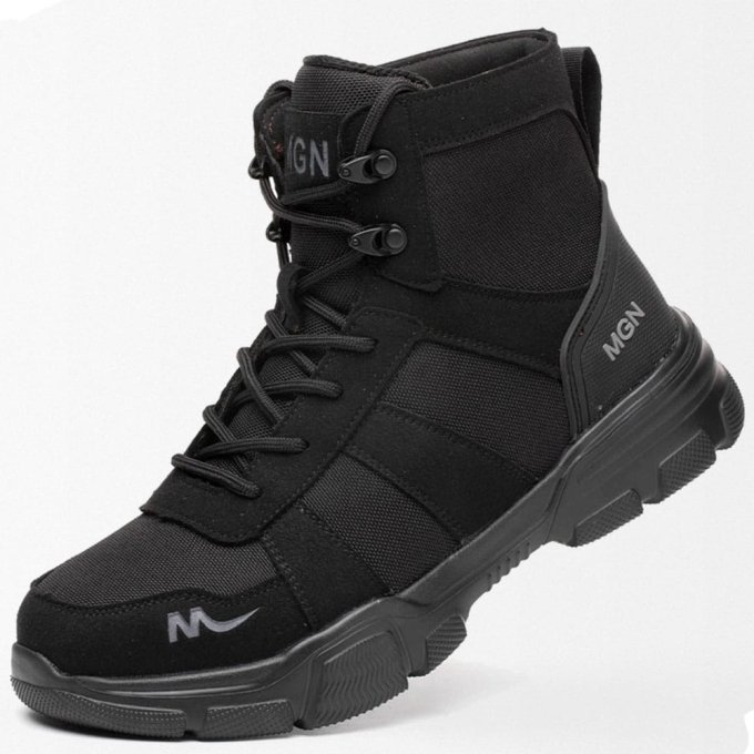 Schwarze Taktik-Stahlkappenstiefel