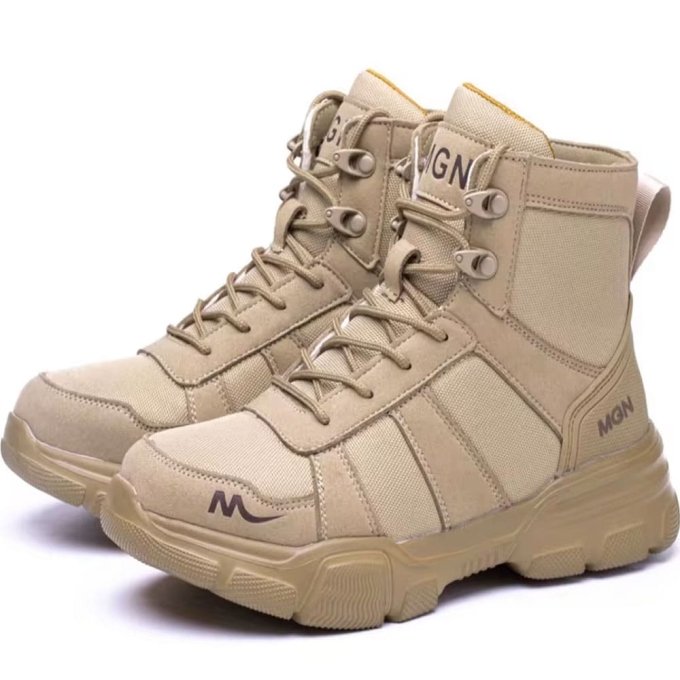 Taktische Stahlkappenstiefel in Wüstensand – Bild 2