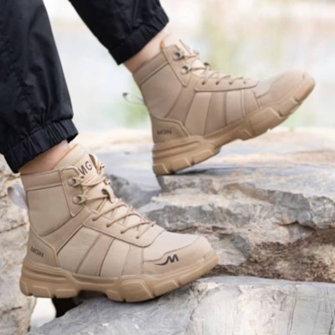 Taktische Stahlkappenstiefel in Wüstensand – Bild 3