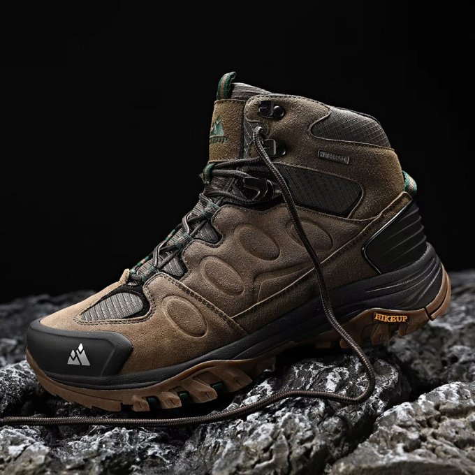 Braune wasserdichte Wildleder-Wanderstiefel – Bild 2