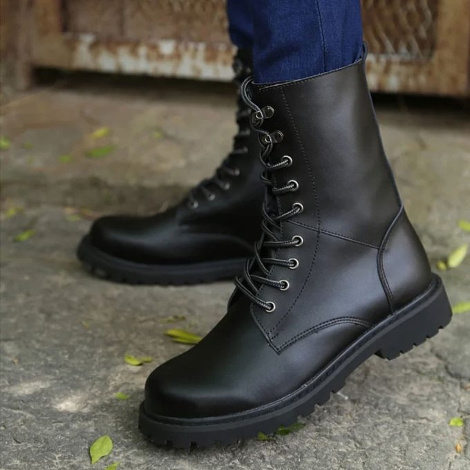 Wasserdichte Leder-Kampfstiefel – Bild 5