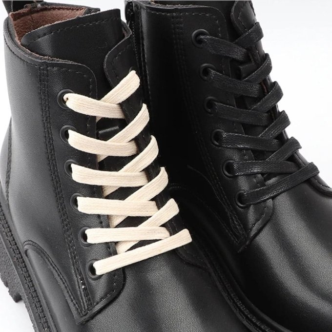 Wachsbestrichene flache Schnürsenkel für Stiefel (2er Set) – Bild 4