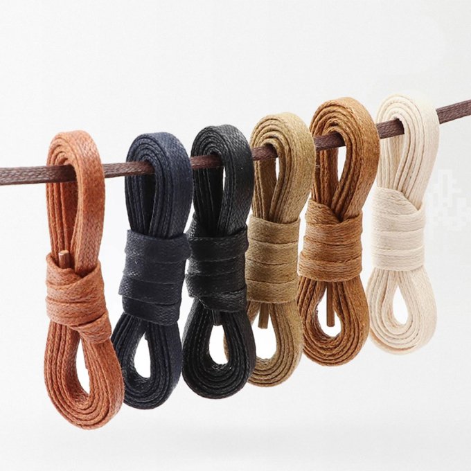 Wachsbestrichene flache Schnürsenkel für Stiefel (2er Set) – Bild 6