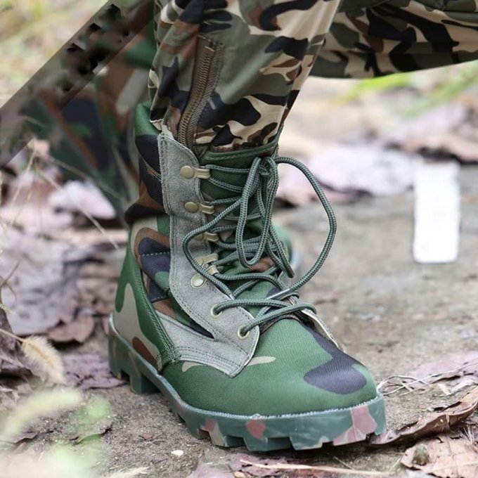 Tarnmuster-Kampfstiefel Woodland