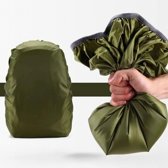 80L Rucksack-Regenhülle in Olivgrün – Bild 2