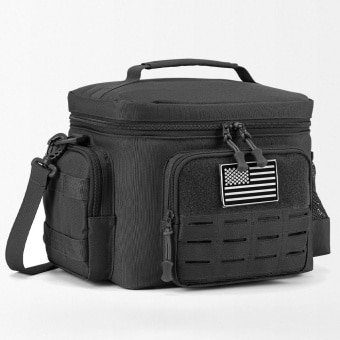 Schwarze taktische Thermo-Lunchtasche