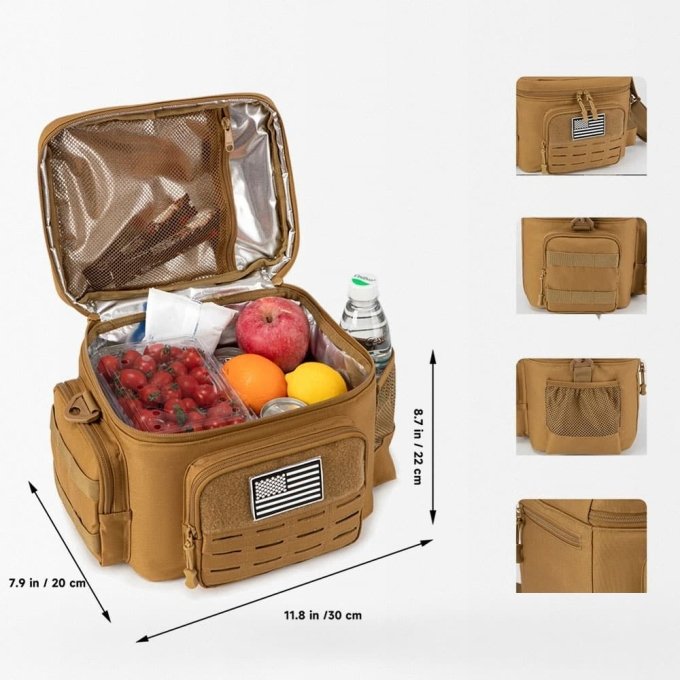 Taktische Thermolunchbag in Coyote-Braun – Bild 3
