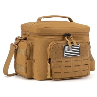 Coyote brown tactical thermal lunch bag