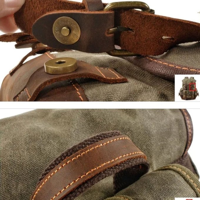 Canvas-Rucksack im Militär-Look – Bild 7