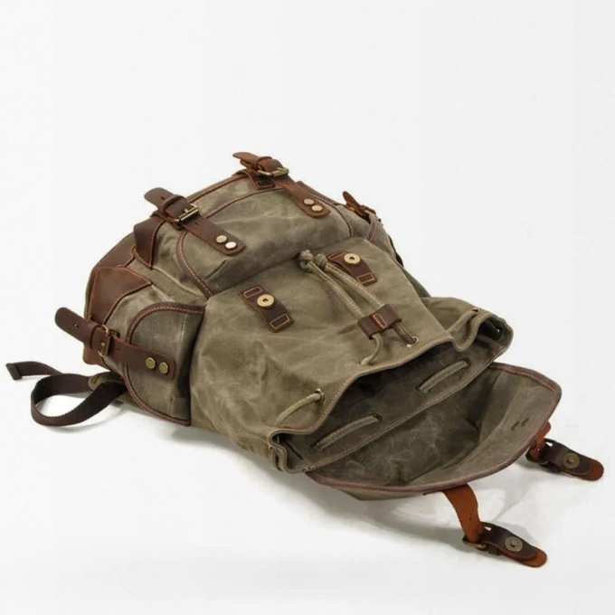 Canvas-Rucksack im Militär-Look – Bild 4