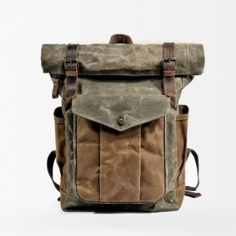 Vintage military canvas backpack Khaki