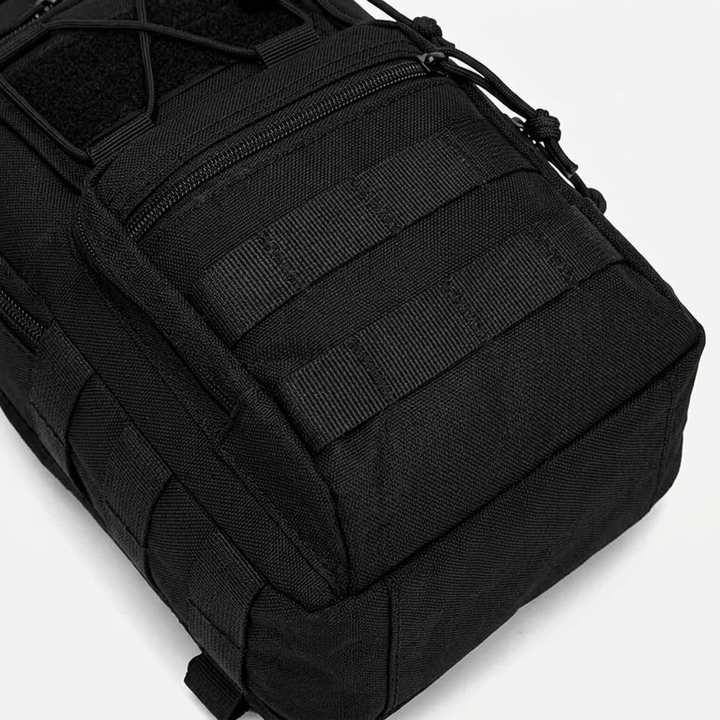 Schwarze taktische Schultertasche – Bild 3