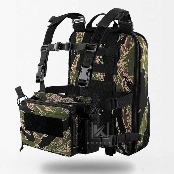 Taktisches D3 Chest Rig mit integriertem Rucksack – Bild 11