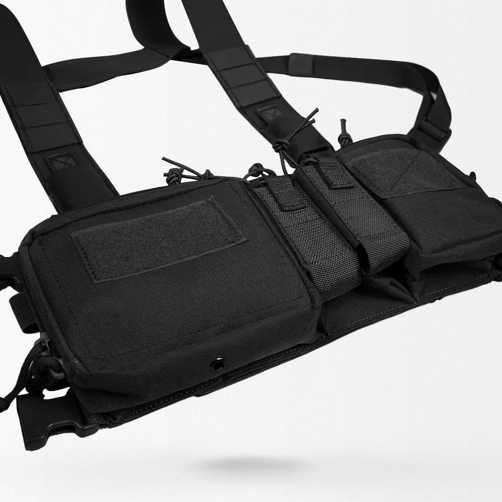 Leichtes Brusttragesystem in Schwarz – Bild 3