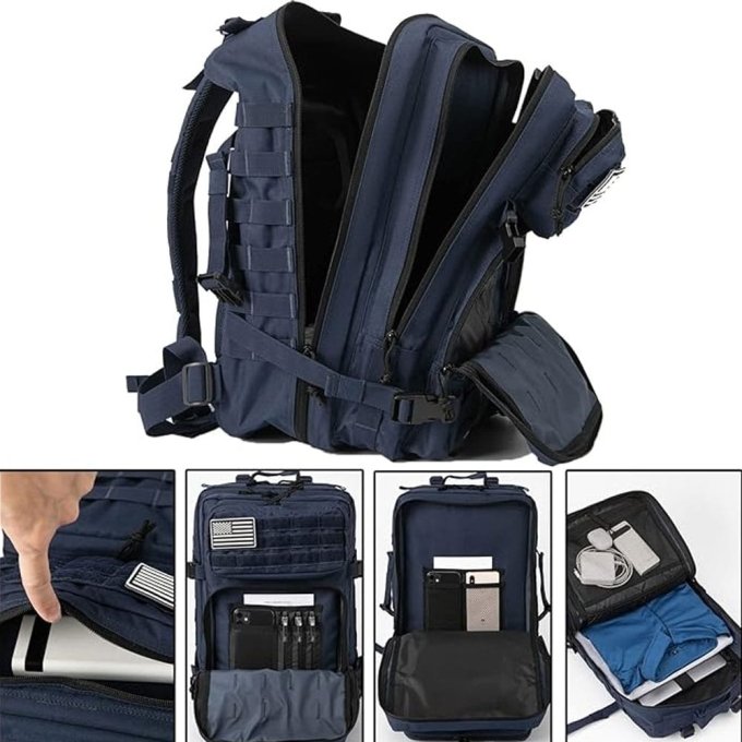 Marineblauer MOLLE-Rucksack 45L – Bild 4