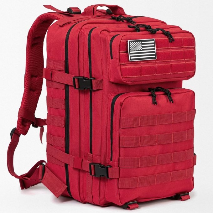 Taktischer Rucksack – Rot, 45 Liter