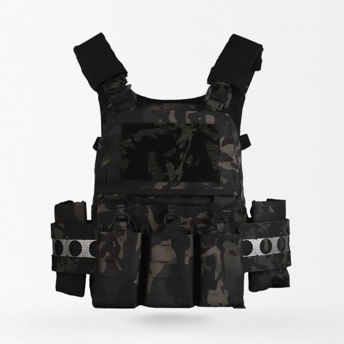 Ferro Concept Taktische Plattenträgerweste Multicam Schwarz – Bild 2