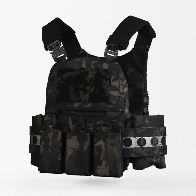 Ferro Concept Taktische Plattenträgerweste Multicam Schwarz