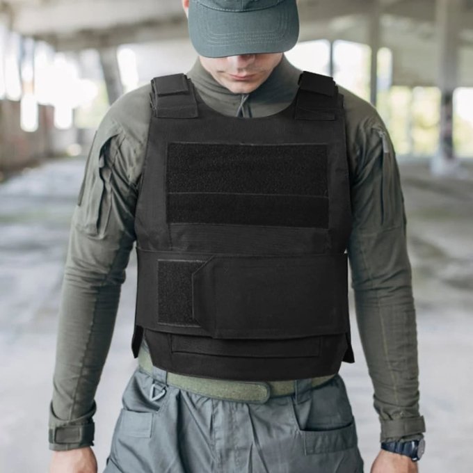 Schwarze taktische Weste für Paintball – Bild 4