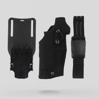 Schwarzes Drop-Leg-Holster für Glock 17